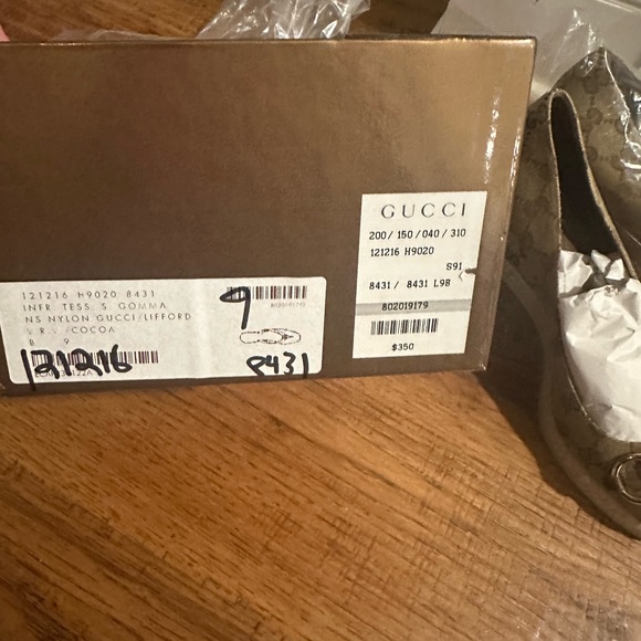 Gucci print shoes. Open toe - Picture 4 of 4